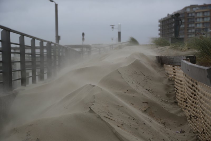 winters tafereel Nieuwpoort